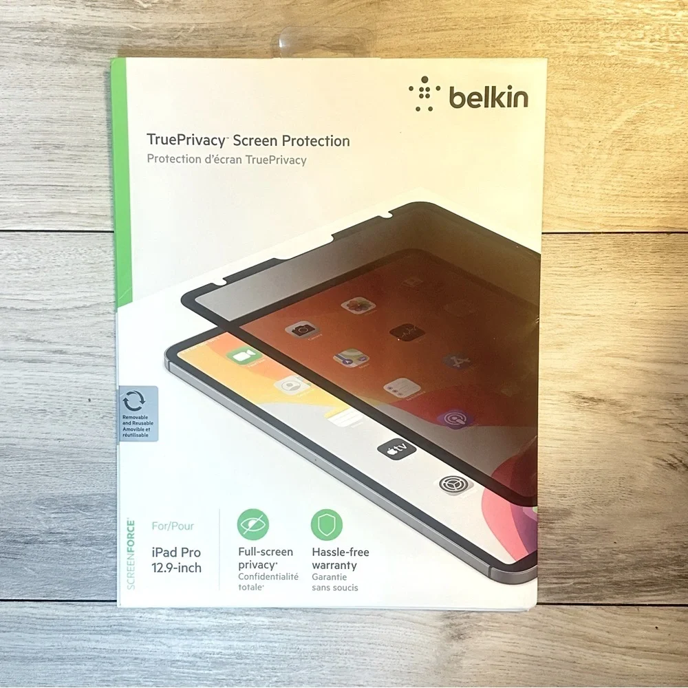 NEW Belkin Black Screen Protector for iPad Pro 12.9 Tablets True Privacy